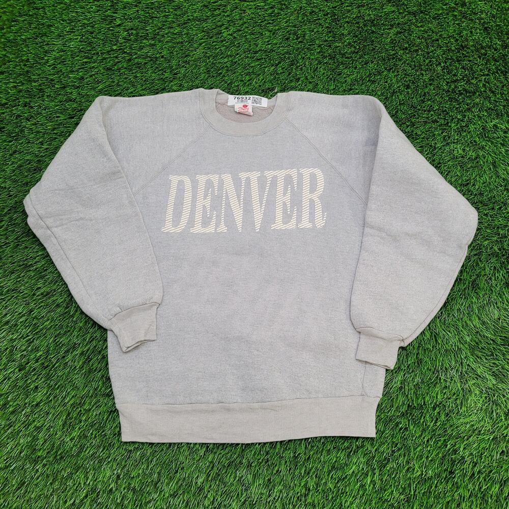 Vintage Sherry Denver Sweatshirt Womens Medium 18x24 Raglan